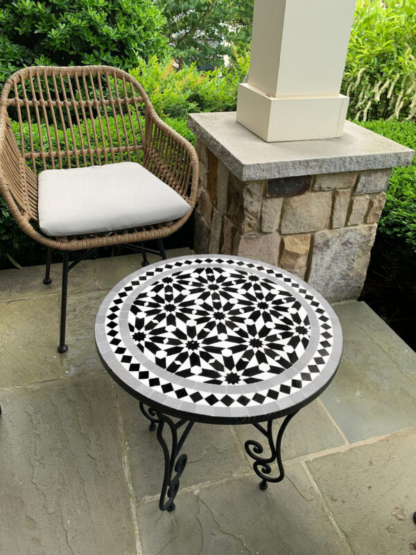 Handcrafted Moroccan Mosaic Table – Unique Indoor & Outdoor Artisan Tile Table by OutbackSinks