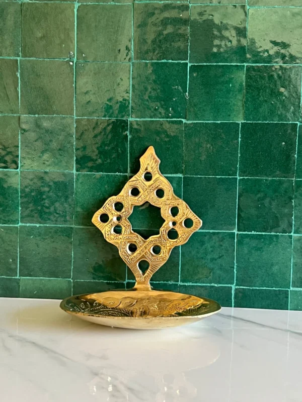 Handmade Wall-Mounted Unlacquered Brass Soap Dish – Antique Soap Holder by OutbackSinks | NEJMA Collection - Image 2