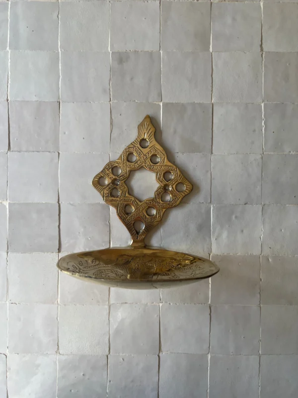 Handmade Wall-Mounted Unlacquered Brass Soap Dish – Antique Soap Holder by OutbackSinks | NEJMA Collection - Image 5